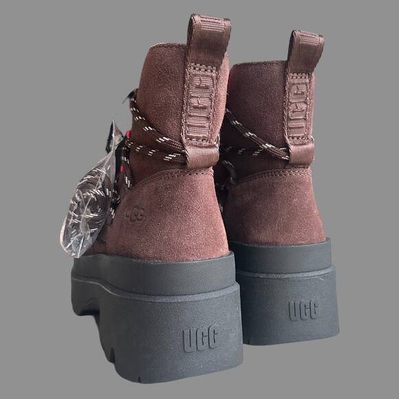 Ugg Brisbane Lace Up Women's Boot Size 10 NWOB Brown/Black - Picture 5 of 8